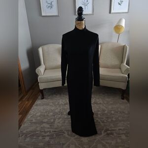 Nina Leonard Classic Black Long Sleeve Dress